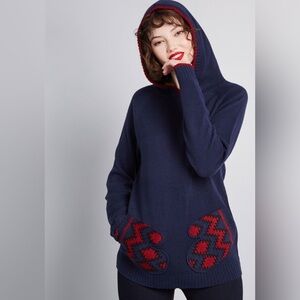 Hooded Mitten Pocket Sweater